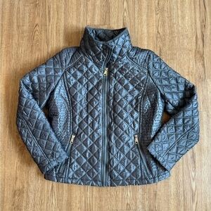 Marc New York Andrew Marc Gray Quilted Moto Jacket